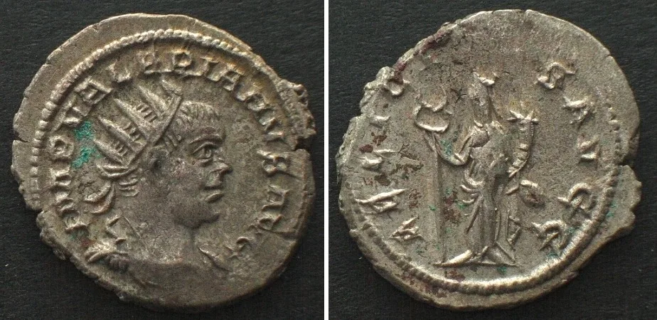254 VALERIAN I (253-260 AD). AR Antoninianus, 254, Rome mint, FELICITAS AVGG AU