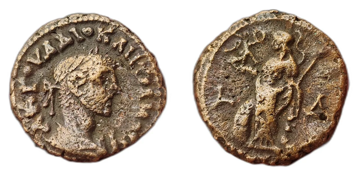 Potin Tetradrachm - Diocletian - Alexandria - Athena Victory Reverse