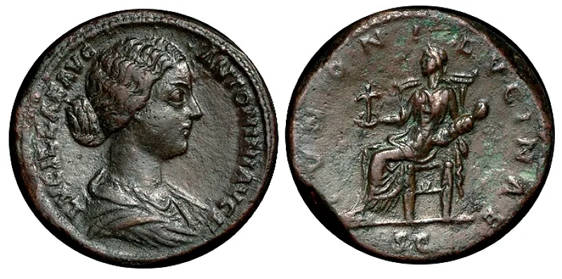 164-182 AD Annia Aurelia Galeria Lucilla Augusta AR Sestertius gVF nice patina