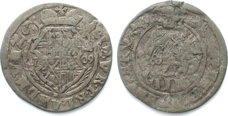 1709 German States TRIER. 3 Petermenger 1709 JOHANN HUGO v. ORSBECK silver KEY DATE! VF/VF-