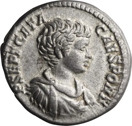 Geta as Caesar. Denarius