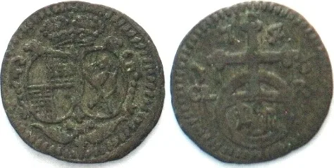 1748 German BRANDENBURG-BAYREUTH Pfennig 1748 FRIEDRICH III billon VF-XF VF-EF