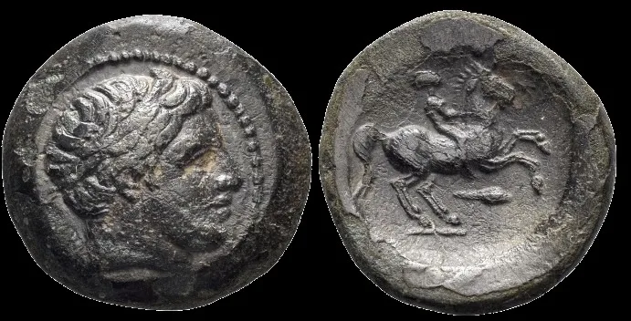 Macedonian Kindom. Philip II. 359-336 BC. AE 19mm 5.73gm. Uncertain Macedonian mint. VF