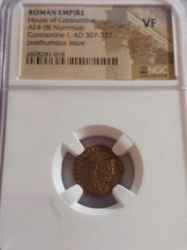 Roman Empire, House of Constantine AE4 Constantine I Posthumous Issue NGC VF
