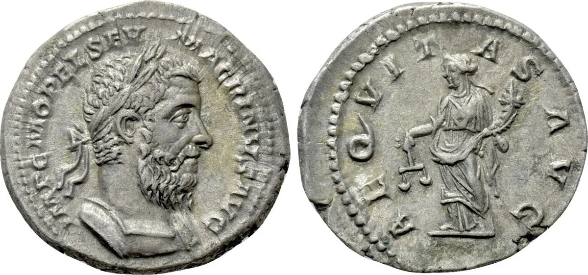 MACRINUS (217-218). Denarius. Rome.