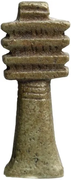 Egyptian Faience Djed Pillar Amulet