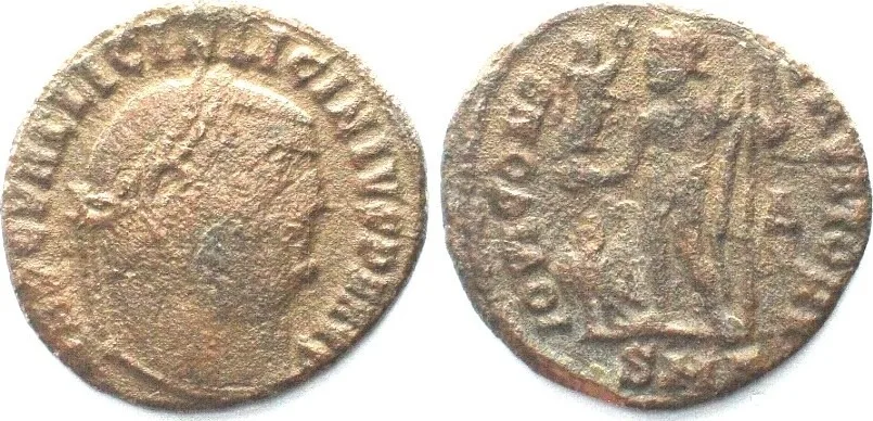 313-315 LICINIUS I (308-324 AD). AE Follis, 313-315, SMK Cyzicus mint, IOVI CONSERVATORI VF