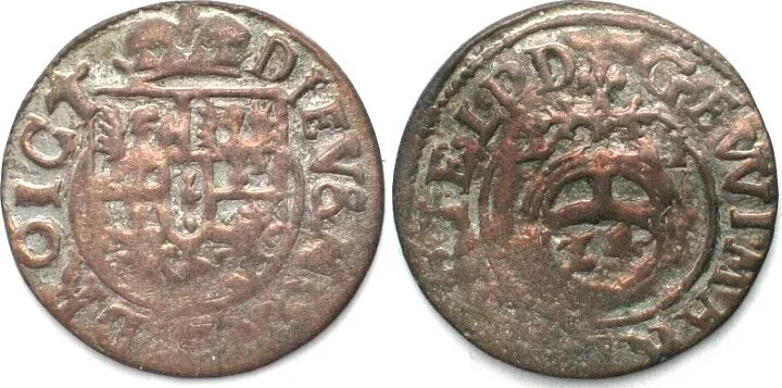 1621 BRANDENBURG 1/24 Thaler 1621 GEORG WILHELM silver aVF VF-