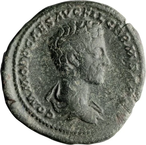 Commodus as Caesar. Middle bronze