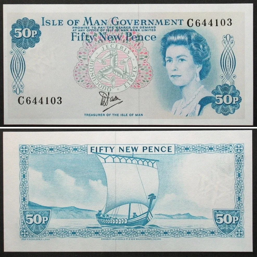 1979 ISLE OF MAN 50 New Pence 1979 ND ISSUE ELIZABETH II. UNC!