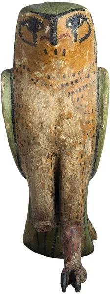 Egyptian Wooden Painted Falcon