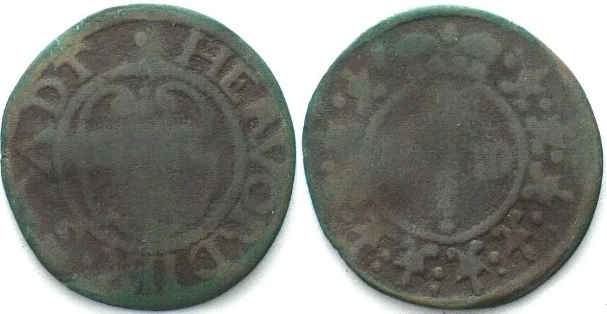 1670 German States HERFORD, City. 12 Pfennig 1670 copper F+
