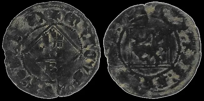 Spain. Enrique IV 1471-1474 AD, BI 19.3mm 1.28gm, Blanca, Castilia and Leon.
