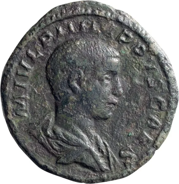 Philip II as Caesar. Sestertius