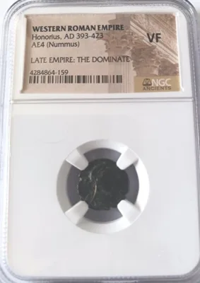 Western Roman Empire, Honorius AD 392-423, AE4 (Nummis) NGC VF