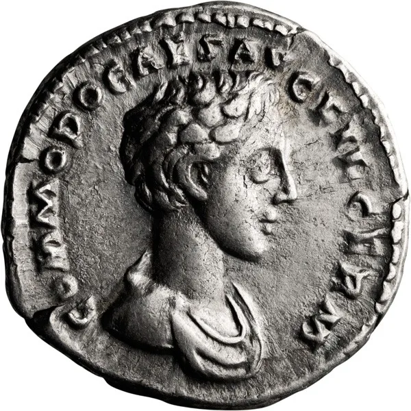 Commodus as Caesar. Denarius
