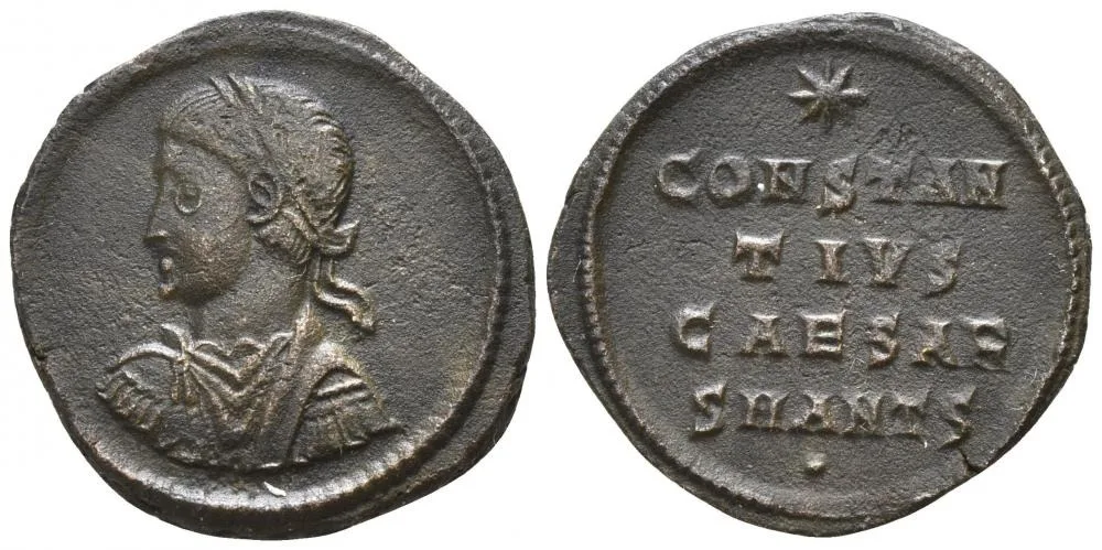 Constantius II, as Caesar, 324 - 337 (struck 325) CE, Scarce issue