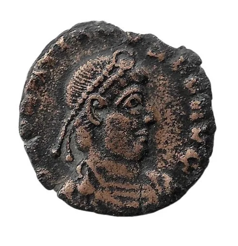 Constantius II AE follis. Siscia, AD 350. 16.3mm 2gm. aVF Scarce