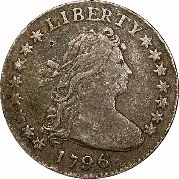 Draped Bust 10¢, 1796, 10¢ , CACG, XF Det. Damage