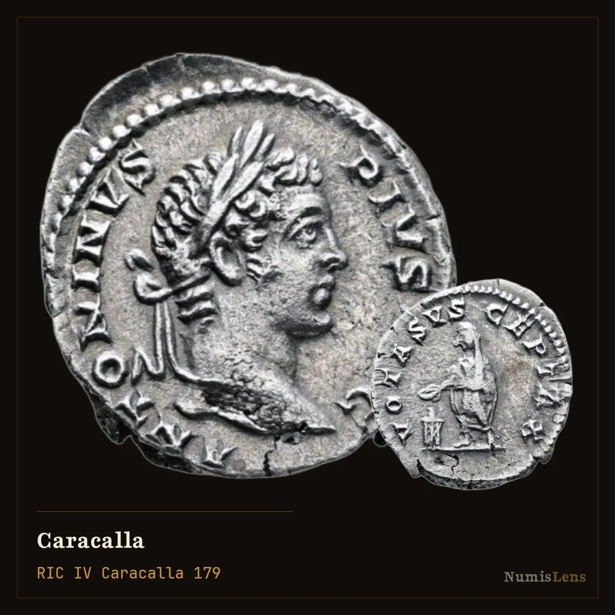 Caracalla — Denarius, VOTA SVSCEPTA X, Rome