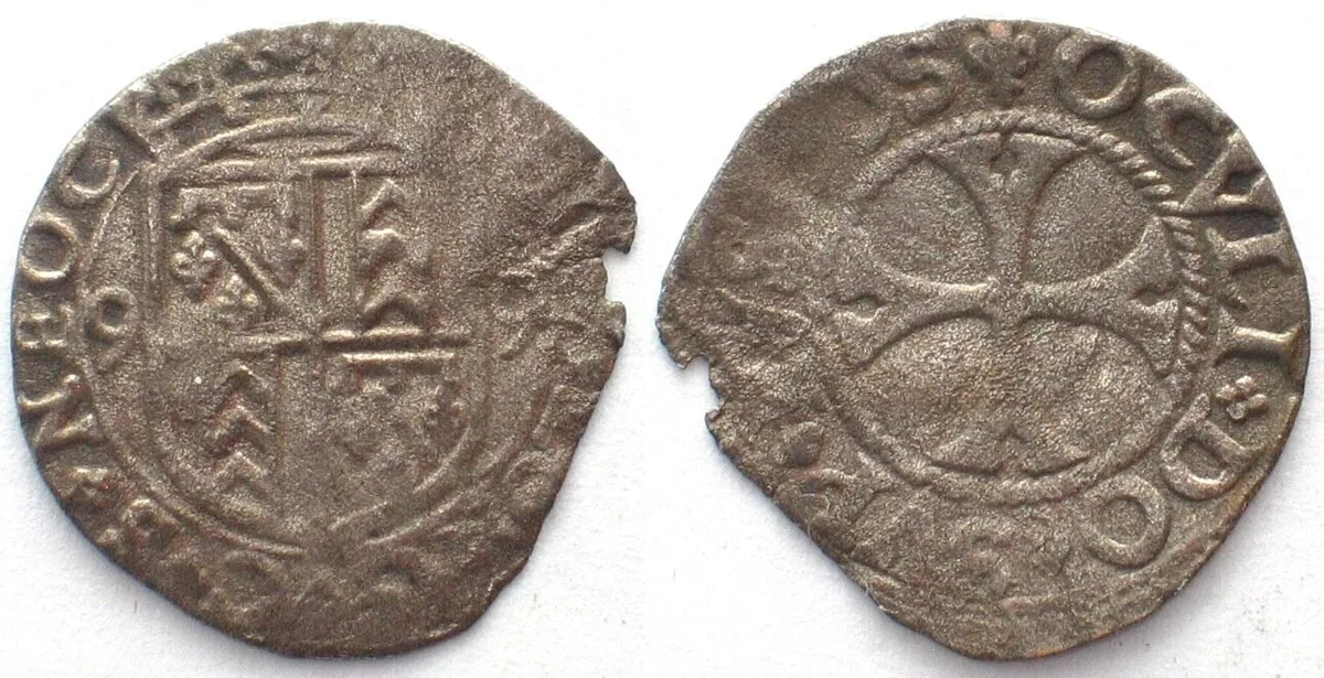 1599 Swiss NEUCHATEL Kreuzer 1599 HENRY II of ORLEANS-LONGUEVILLE billon XF! EF