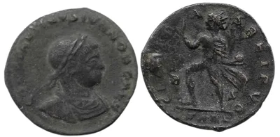 Constantine II 317 AD, AE 19mm 2.12gm Follis, Arles.
