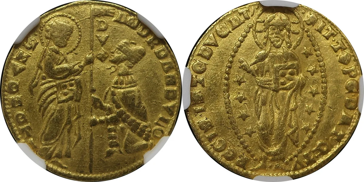 Ducat ND (1343-1354) Doge Andrea Dandolo AU 55