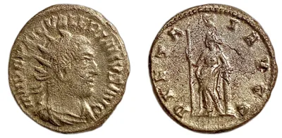 *Very-Scarce!* Valerian I. AR Antoninianus. Antioch mint, AD 253-255.