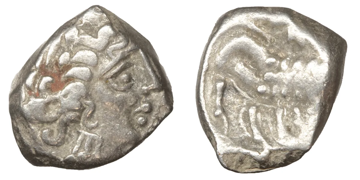 Celtic Gaul. Insubres. AR Drachm imitating Massalia VF\XF c2