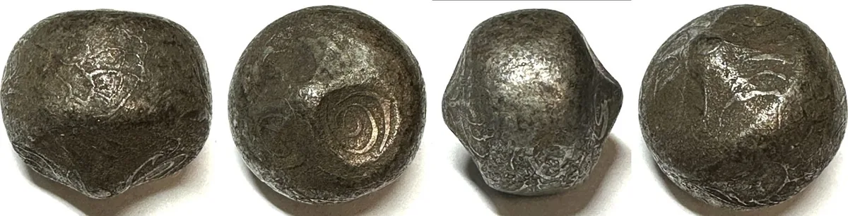 1700 NORTH BORNEO SULTANATE. Iron Bullet Money about 1700, large denomination RARE! VF-