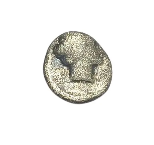 Troas, Kebren 400-350 BC. AR 7.7mm .44gm Obol. Apollo / Ram