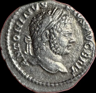 Caracalla Silver Denarius Mars Reverse Rome Mint RIC IV 222