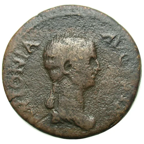 Antonia, Mother of Claudius. Dupondius