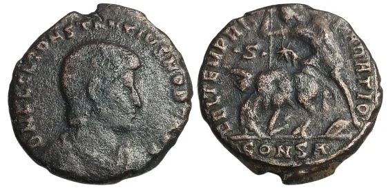 Constantius Gallus 351 -355 AD, AE 21mm 5.09gm Centenionalis Constantinople, aVF