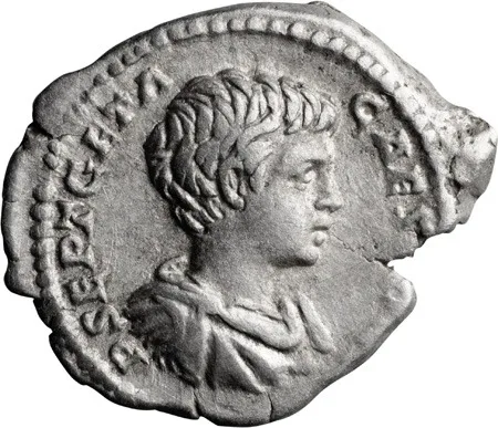 Geta as Caesar. Denarius
