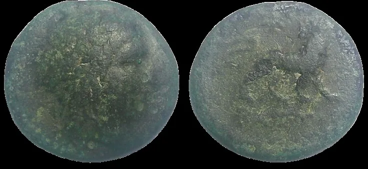 Ionia, Miletos 350-300 BC, AE 17.3mm 4.23gm Dark Green Patina, Apollo / Lion & star