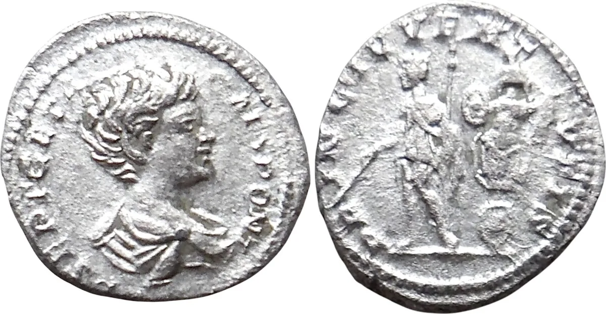 The Roman Imperial. Geta as Caesar, AD 198-209. AR Denarius (2.94 g). Rome.