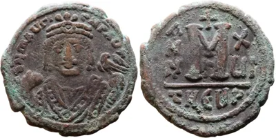 Byzantine Follis, Emperor Maurice Tiberius 582-602 AD- Coins store antique coin