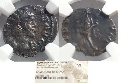 Tetricus I Antoninianus, struck 272-273 AD. VF NGC