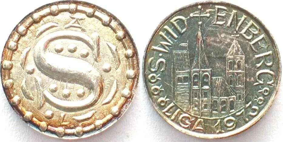 1973 SPEYER Ducat 1973 by Luttenberger in silver NEUBAU LIGA 14mm RARE! UNC