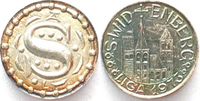 1973 SPEYER Ducat 1973 by Luttenberger in silver NEUBAU LIGA 14mm RARE! UNC