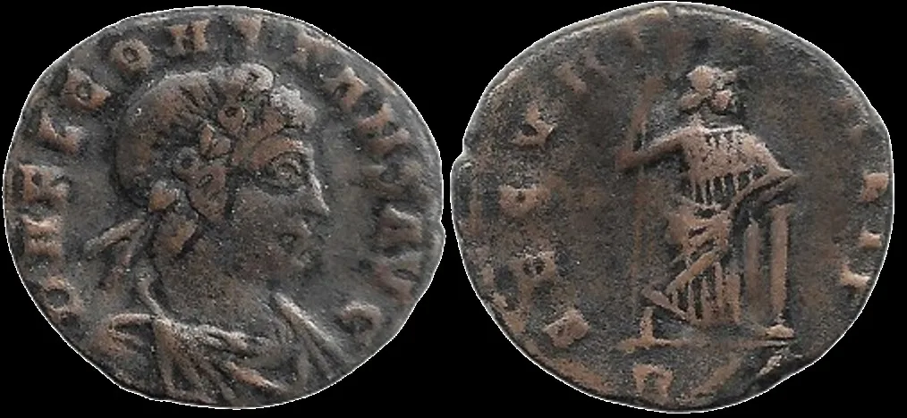 Constans, 337-340 AD Struck late 337 AD and April 340 AD. AE14mm 1.37gm Rome. Scarce