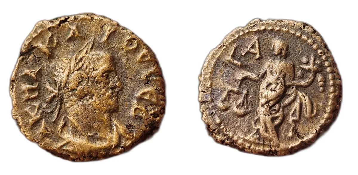 Potin Tetradrachm - Carus - Alexandria - Dikaiosyne (Aequitas) Reverse
