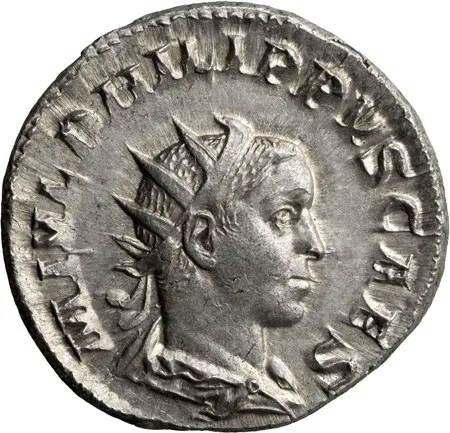 Philip II as Caesar. Antoninianus
