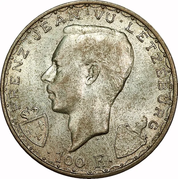 Luxembourg, 1946, 100 Francs, AU/UNC