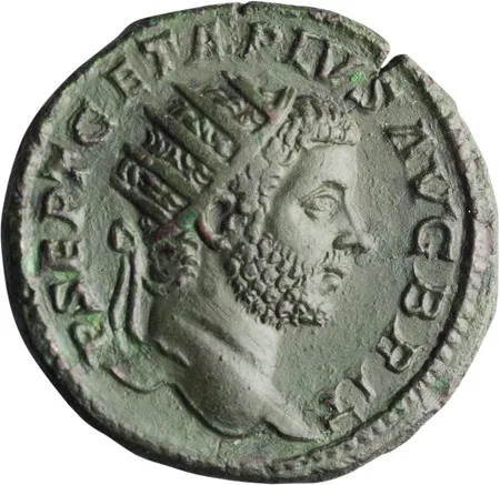 Geta as Augustus. Dupondius