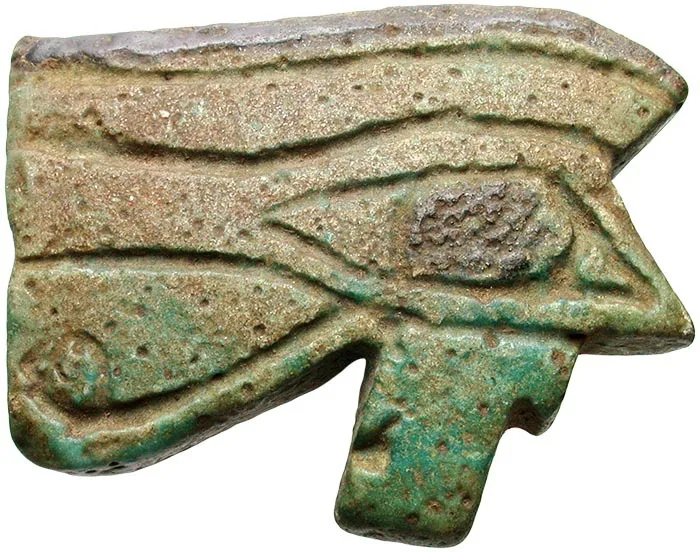 Egyptian Large Faience Udjat Eye