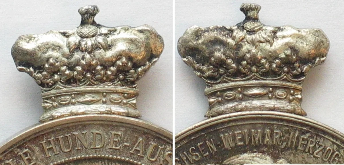 1897 BADEN-BADEN 1897 INTERNATIONAL CANINE EXHIBITION / PRINCE HERMANN OF WEIMAR 40mm UNC-