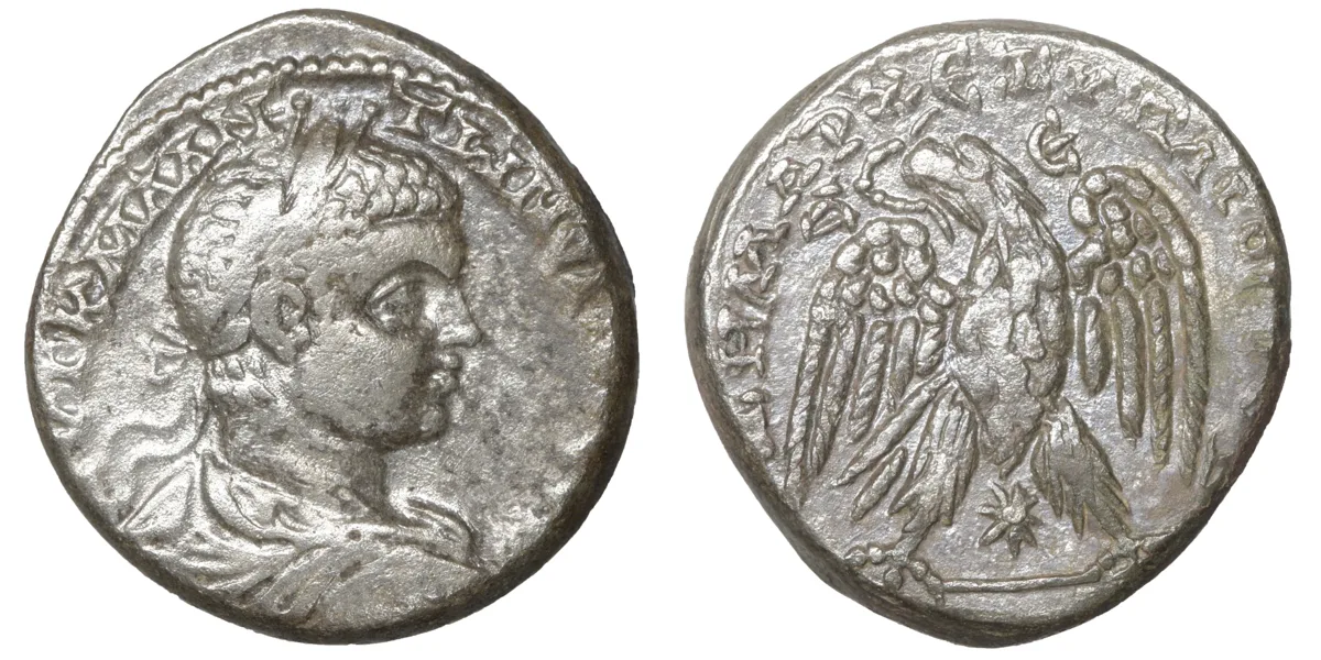 re15 Elagabalus (218-222), Tetradrachm, Antioch mint.