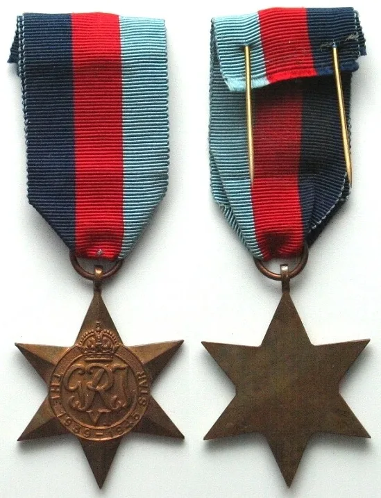 1945 THE 1939–1945 STAR with ribbon UNC-